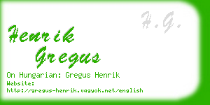 henrik gregus business card